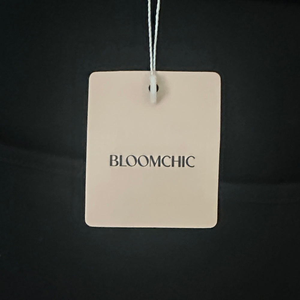 BloomChic Black and Mauve Tie-Waist Long Sleeve Dress - Picture 4 of 5